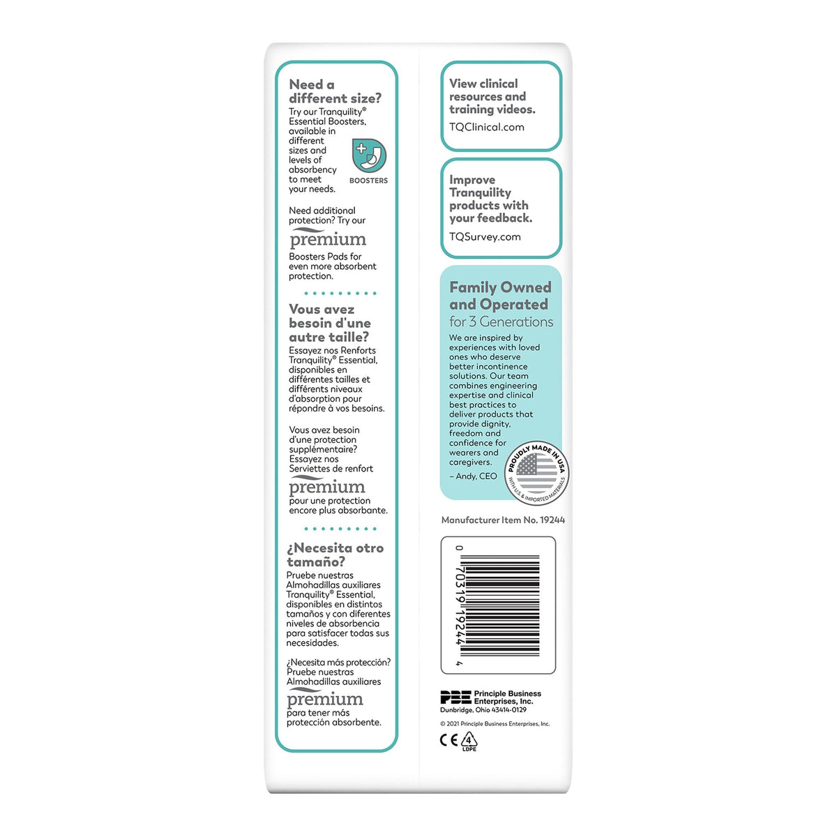 Booster Pads 200 Ct Case A868256