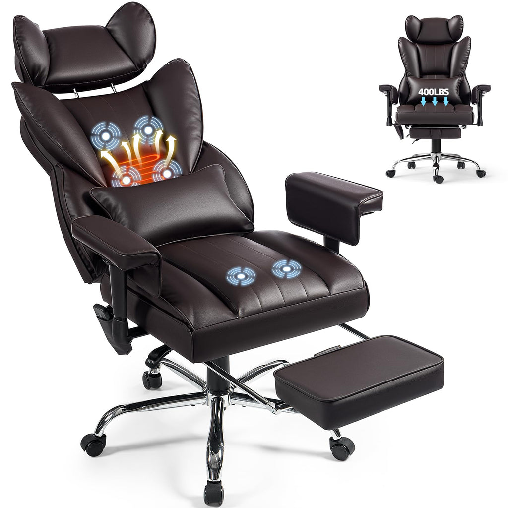 Heated Home Office Chair with Foot Rest S19014