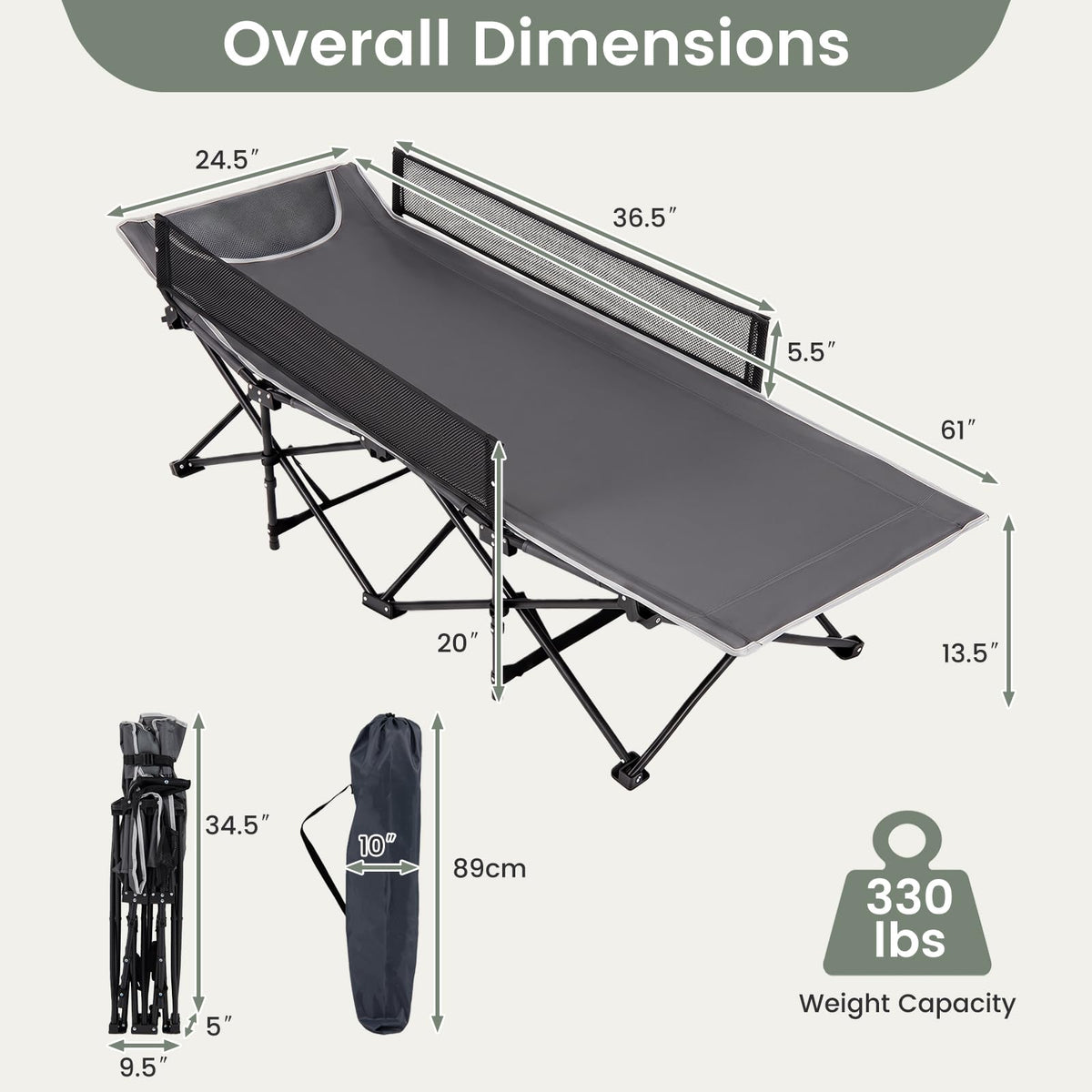 Foldable Kids Cot D663274