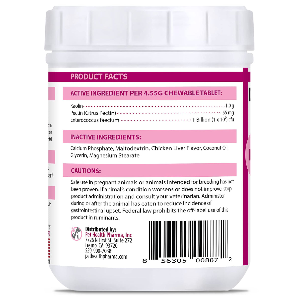 250 Tablets Chicken Liver Flavor Anti-Diarrheal for Dogs & Cats A679050