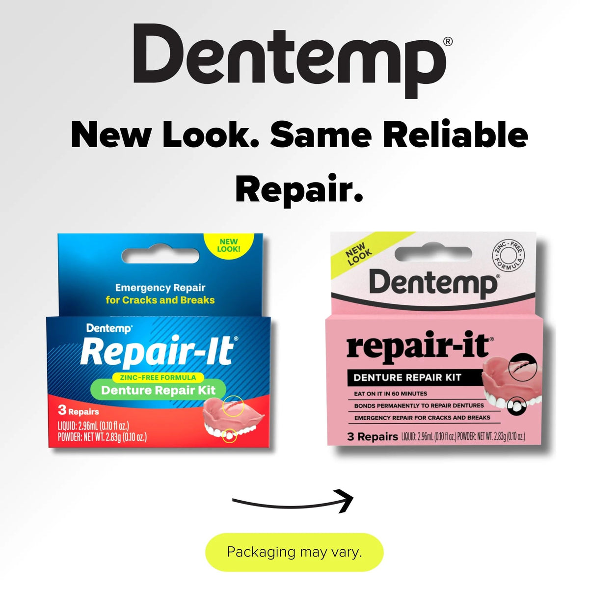 Denture Repair Kit, Zinc Free 1 kit J648