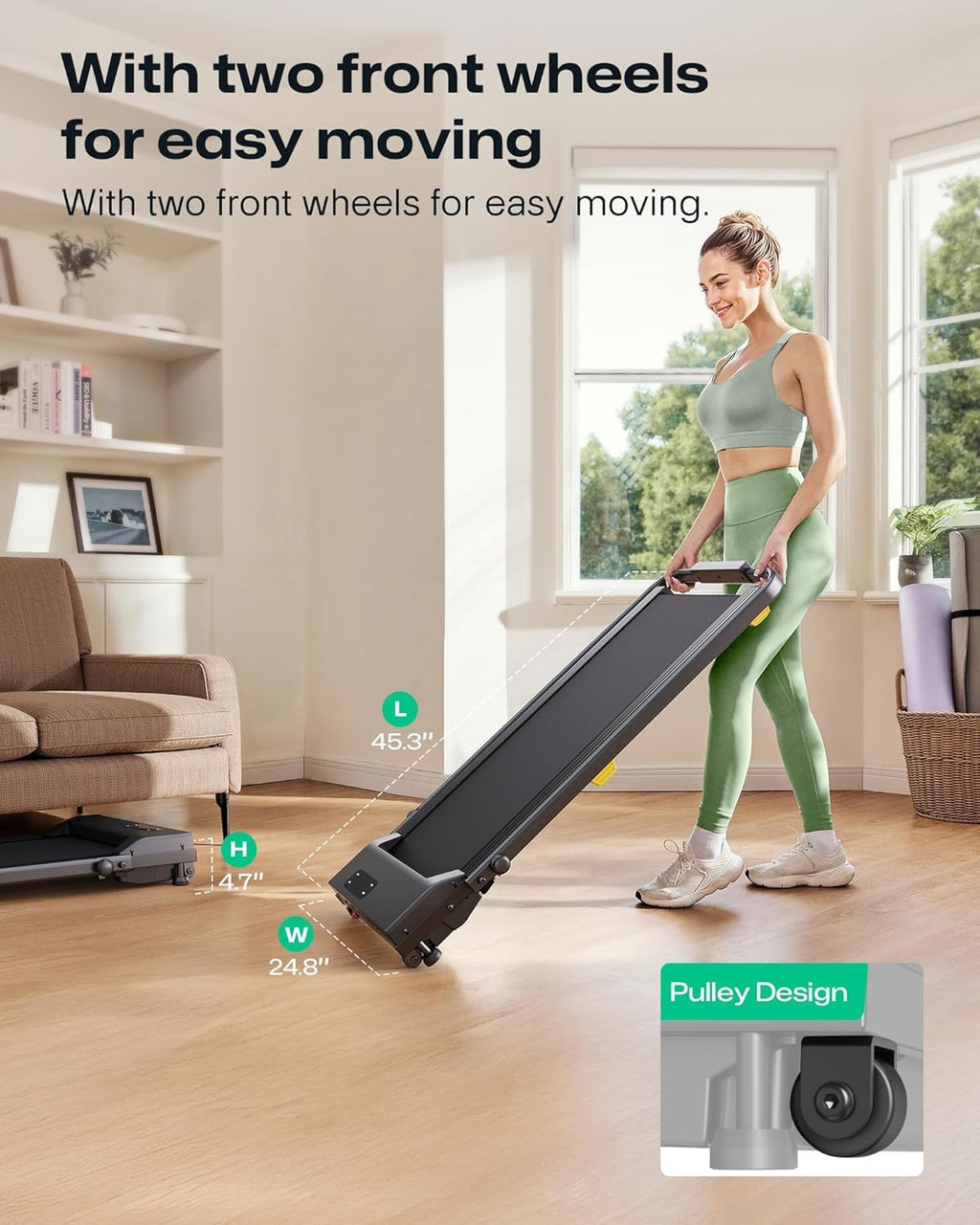 Manual Incline 2.5HP Portable Walking Treadmill F790