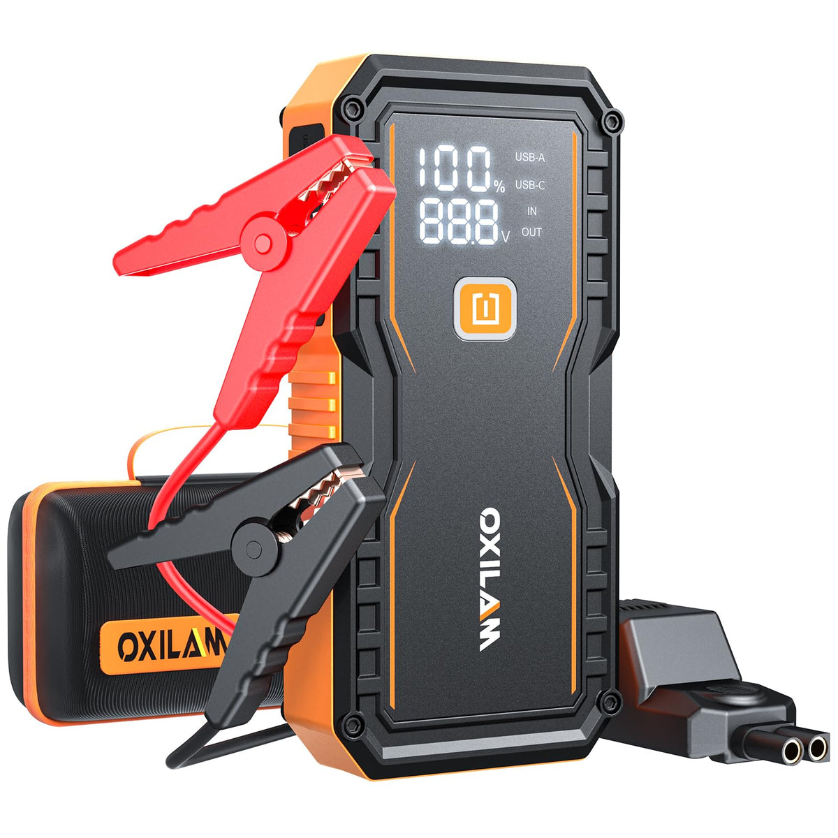 6000A Portable 12V Lithium Jump Starter with Jumper Cables M404