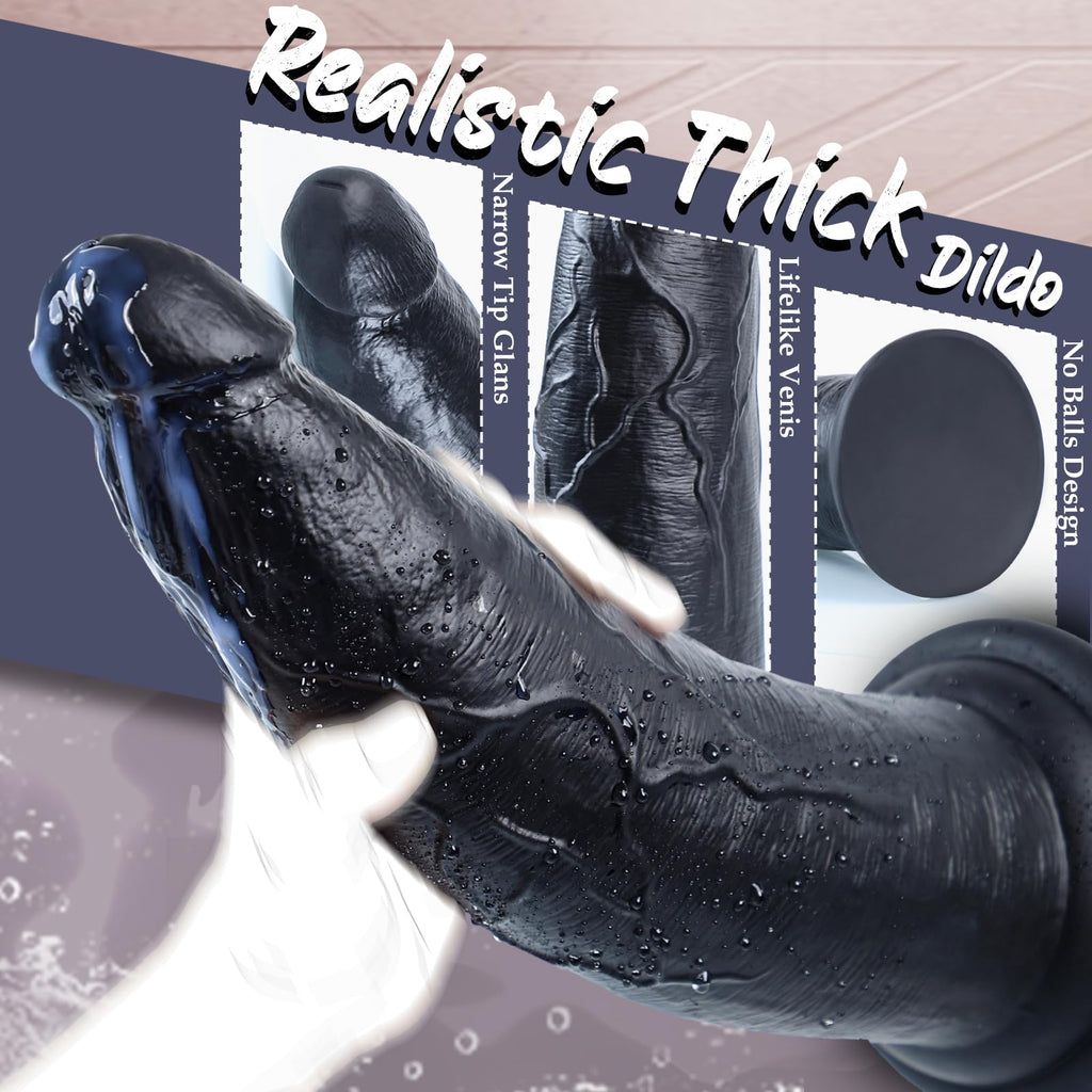 12 Inch Black Thick Anal Dildo N888776