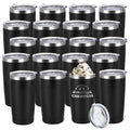 20 Pack Stainless Steel Insulated Tumbler 20oz Black H57932