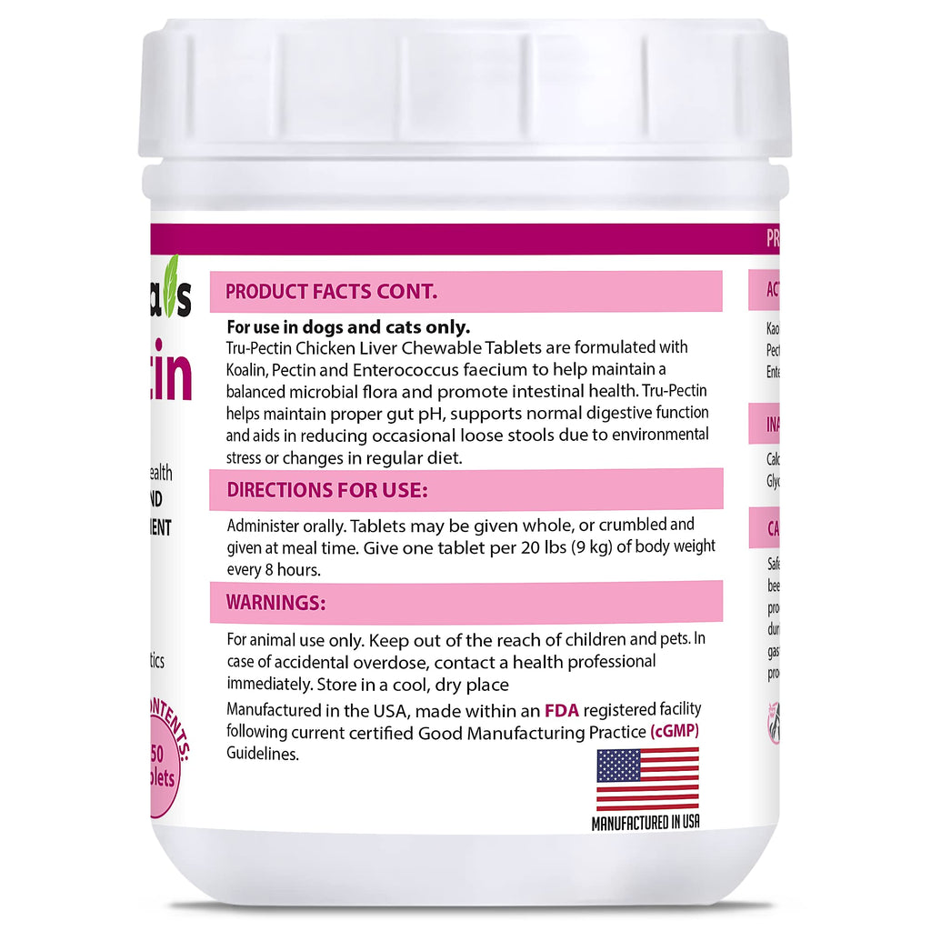 250 Tablets Chicken Liver Flavor Anti-Diarrheal for Dogs & Cats A679050