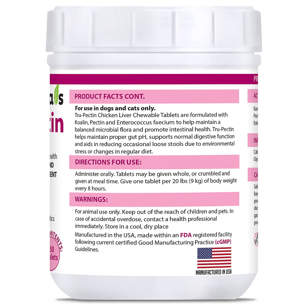 250 Tablets Chicken Liver Flavor Anti-Diarrheal for Dogs & Cats A679050