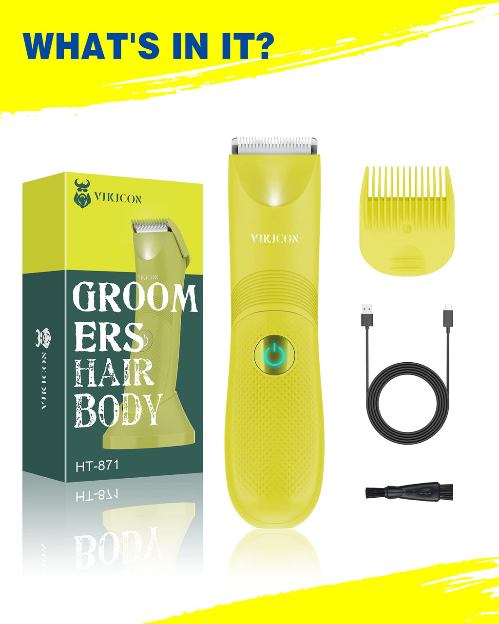 Cordless Electric Hair Trimmer with Adjustable Guards N19958