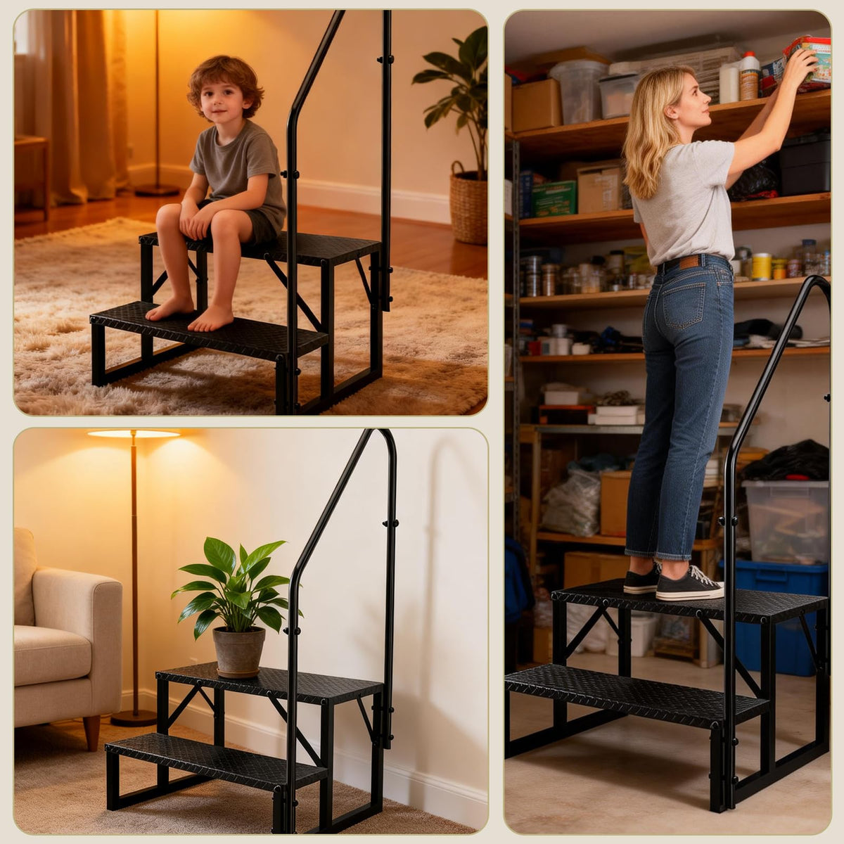 2 Step Ladder with Handrail V40190