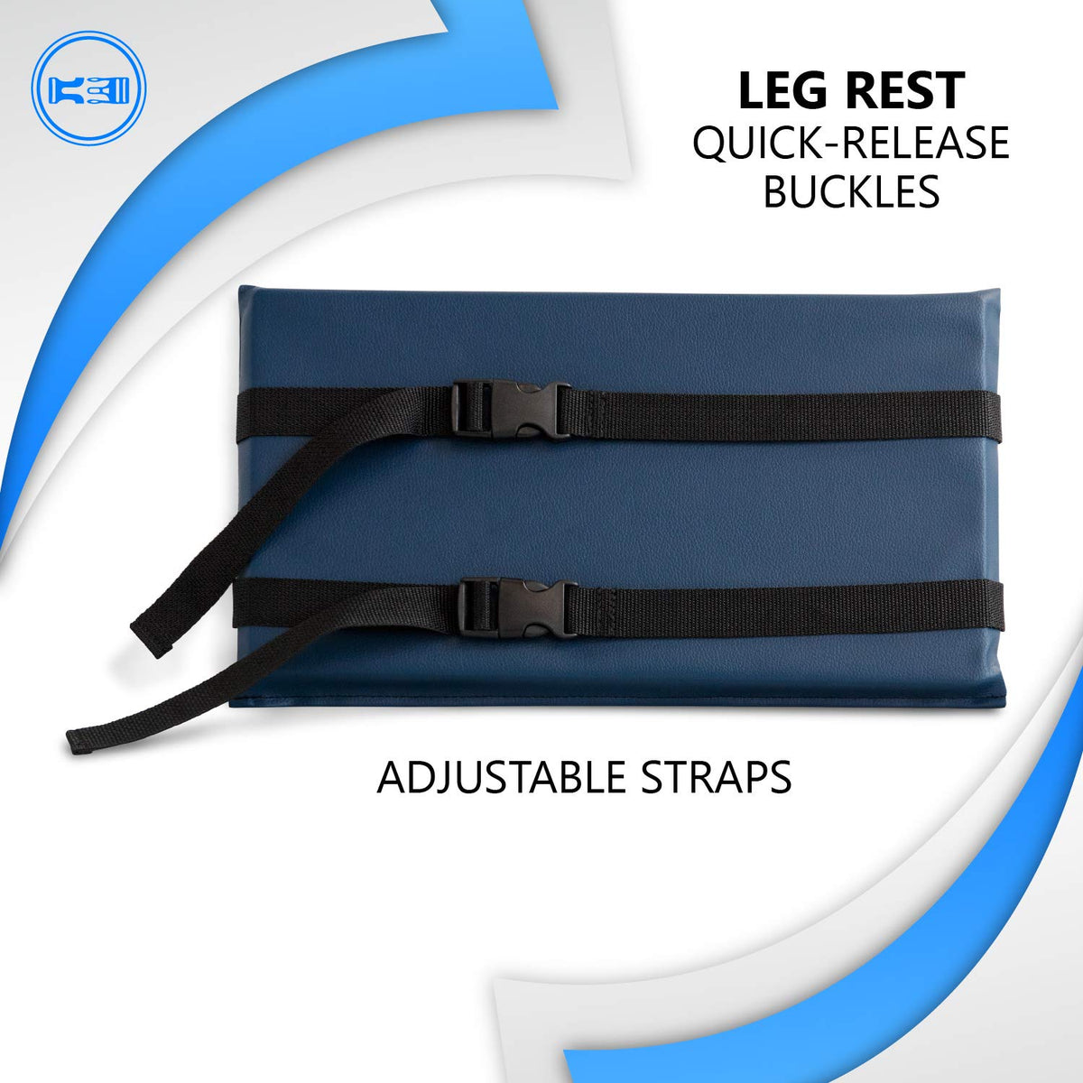 Cushioned Non-Slip Vinyl Wheelchair Leg Rest Pad P40198