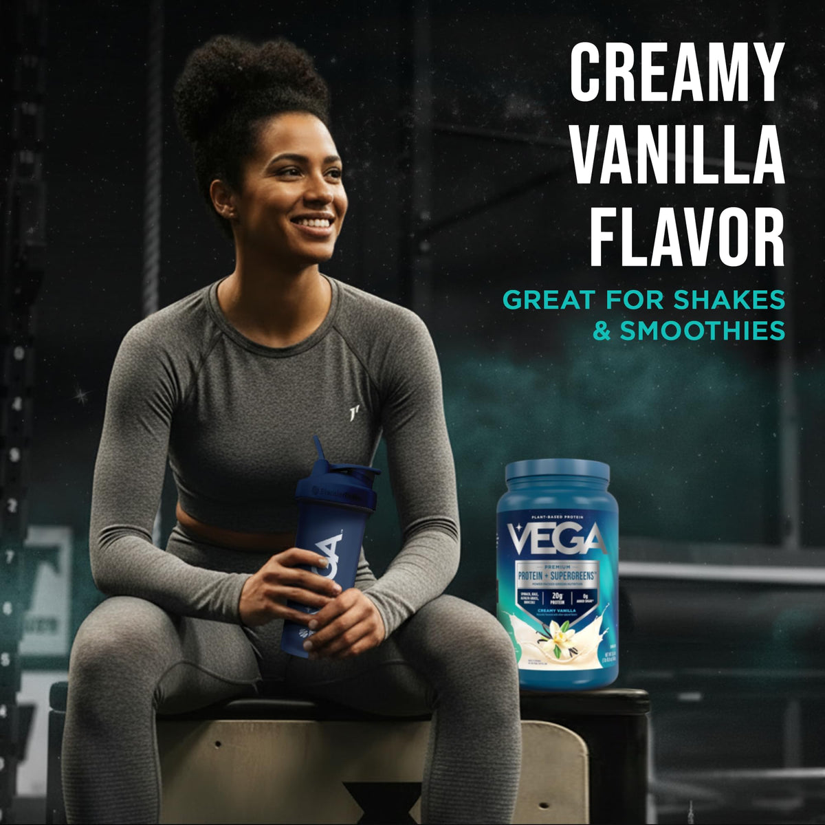 Creamy Vanilla Vegan Protein Powder 26.9 oz G190909
