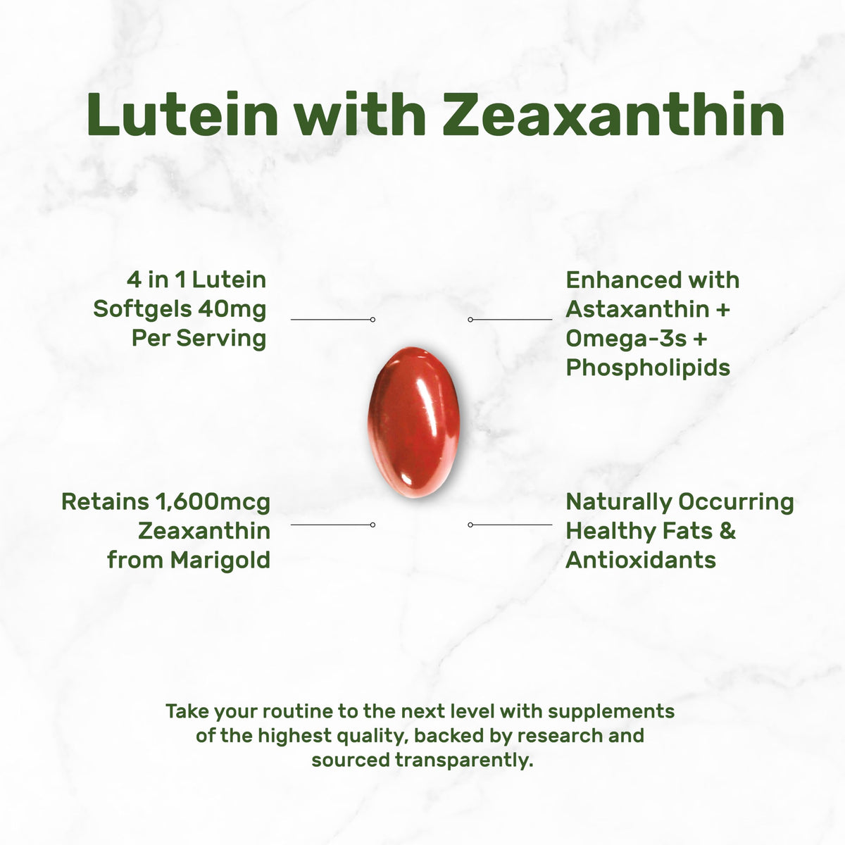 Lutein and Zeaxanthin 40mg 300 Softgels V903876