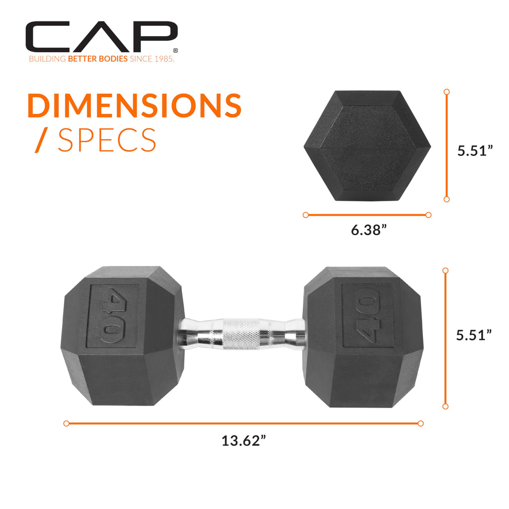 Rubber Coated Hex Dumbbells I14505