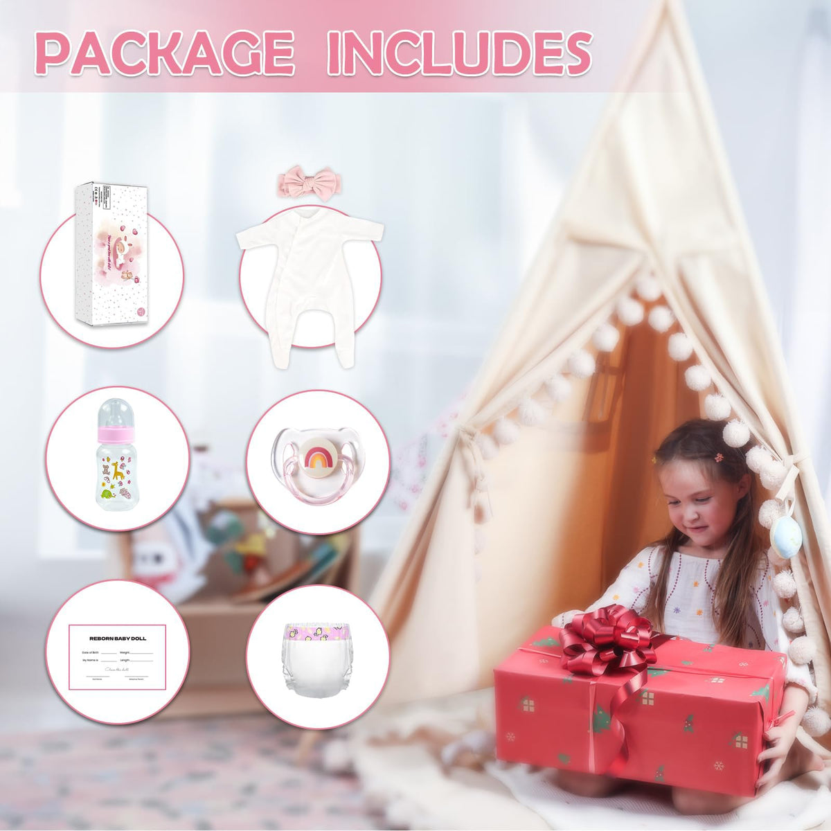 20 Inch Lifelike Newborn Baby Doll Girl J103