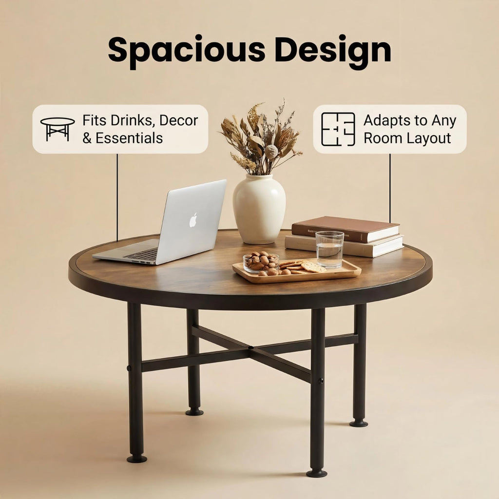 Round Wood Coffee Table L637