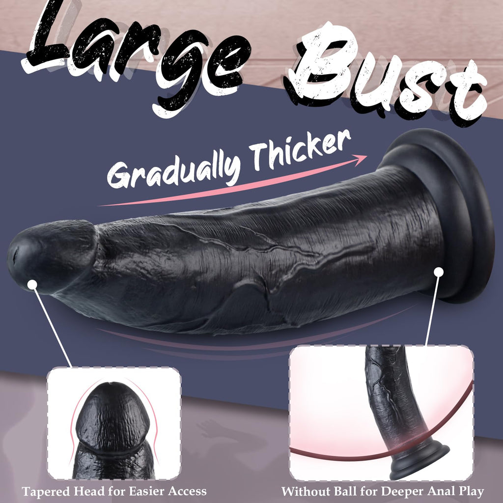 12 Inch Black Thick Anal Dildo N888776