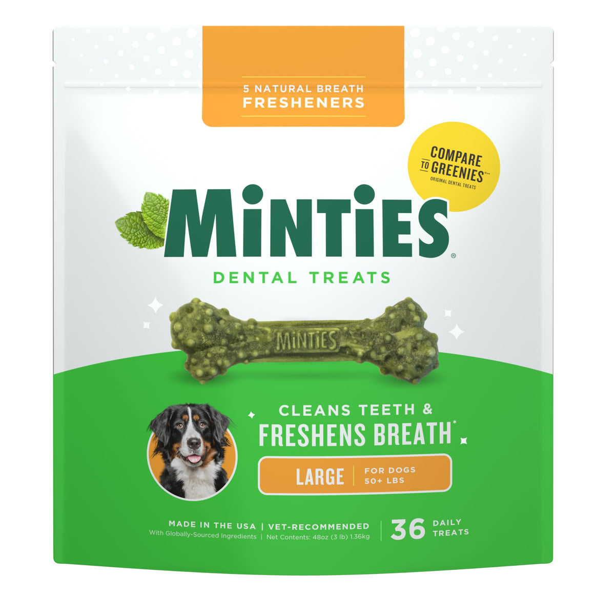 Mint Dental Chews for Dogs 36 Ct O282
