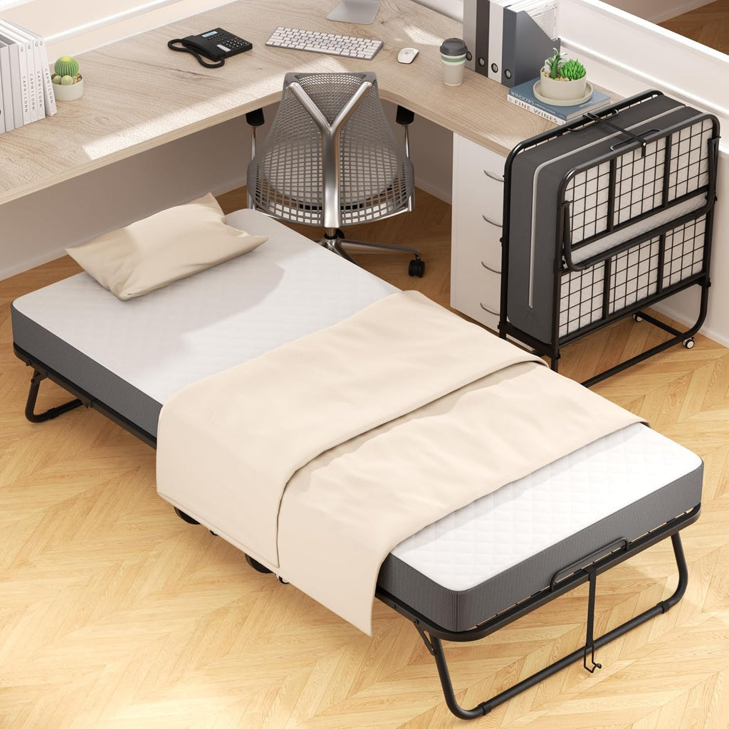 Folding Bed with Mattress 75" x 31" 5" Memory Foam I242739