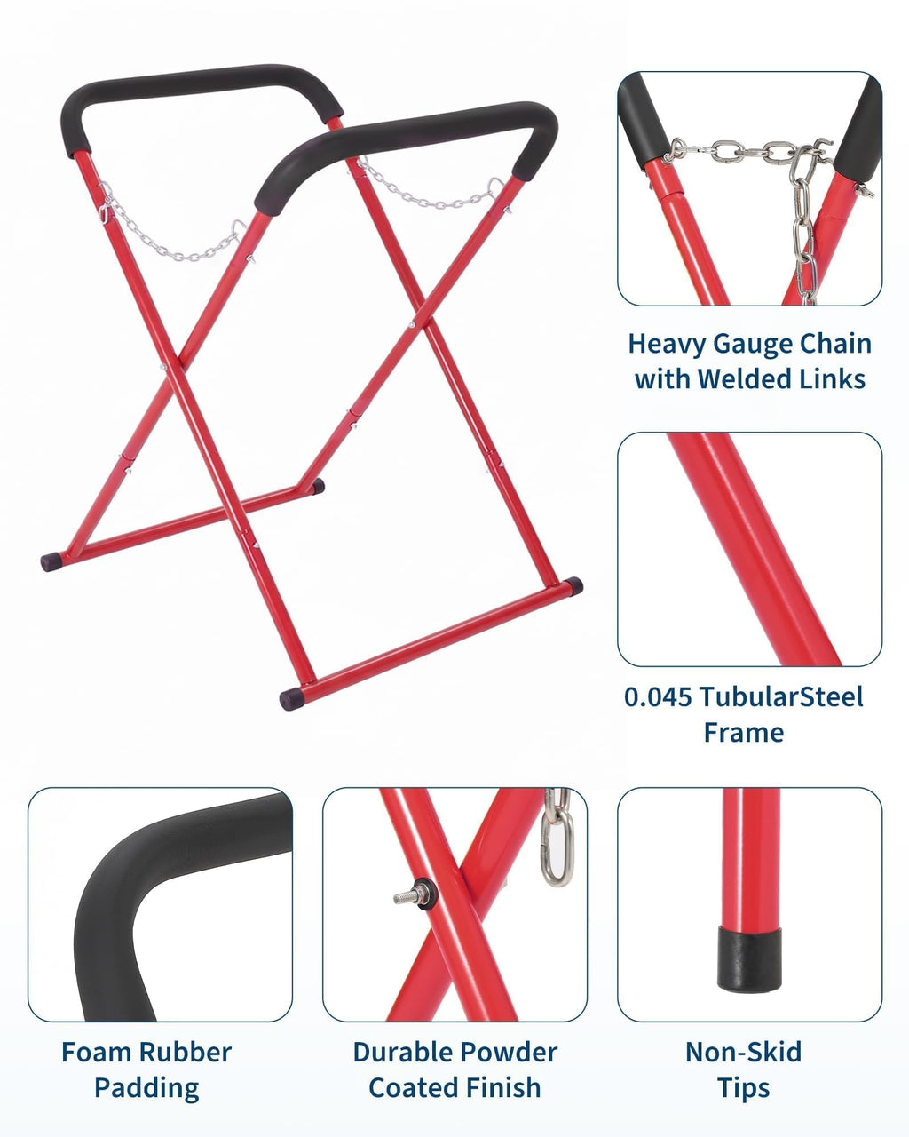 Folding Auto Body Work Stand 500 LBS Capacity Adjustable Height X54303