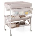 Portable Foldable Baby Changing Table with Wheels I986334