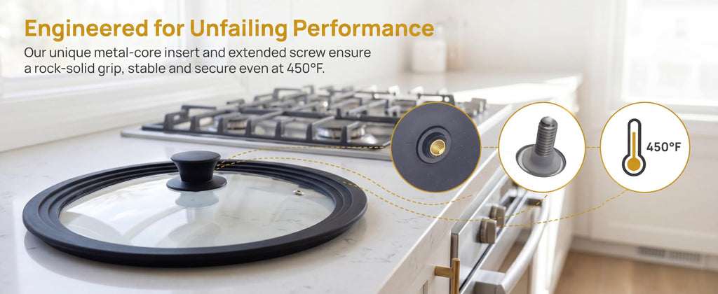 Tempered Glass Universal Lid with Silicone Rim Z72396