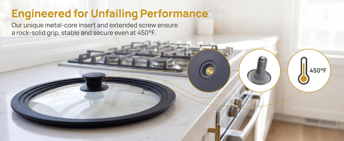 Tempered Glass Universal Lid with Silicone Rim Z72396