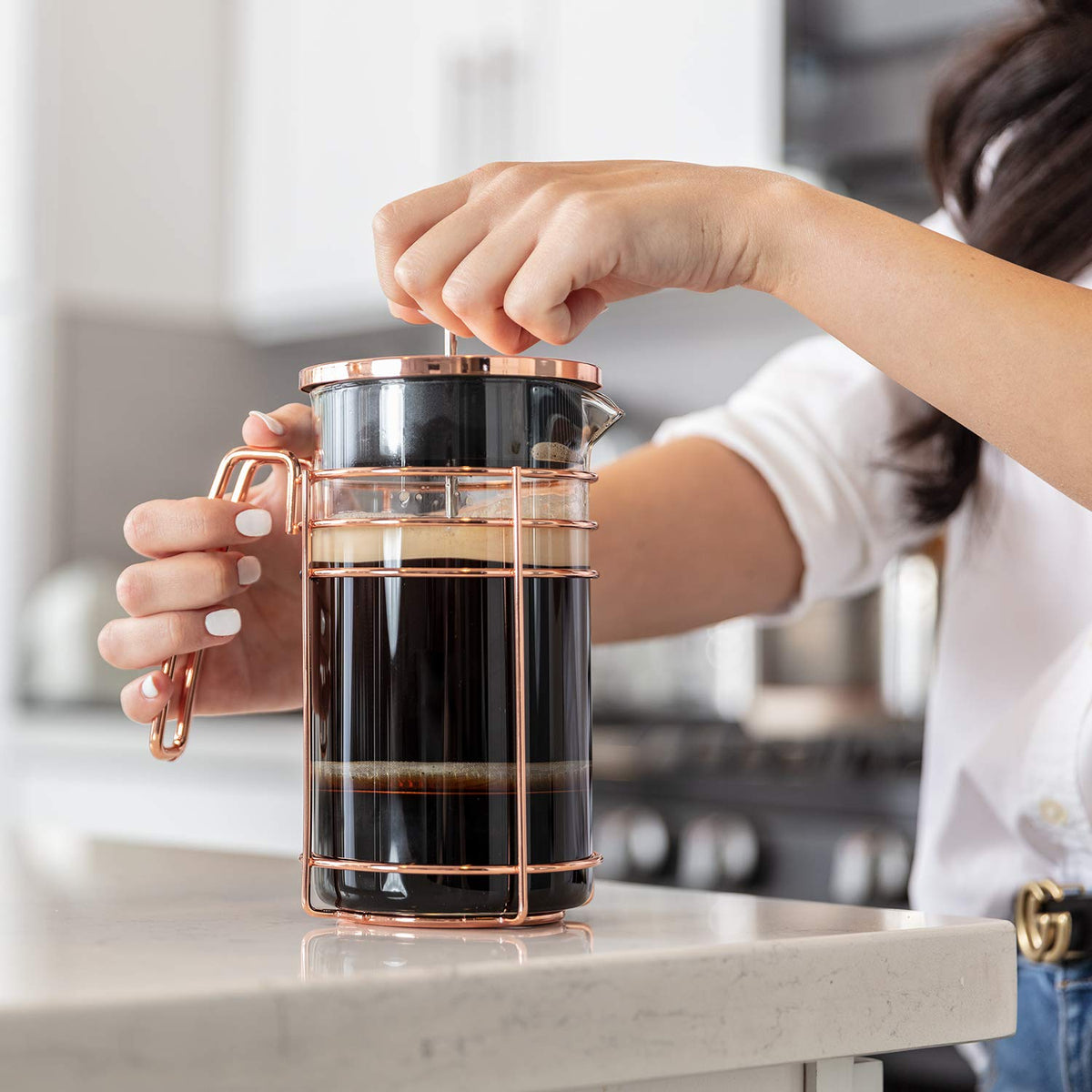 1000ml Rose Gold French Press Coffee Maker R248