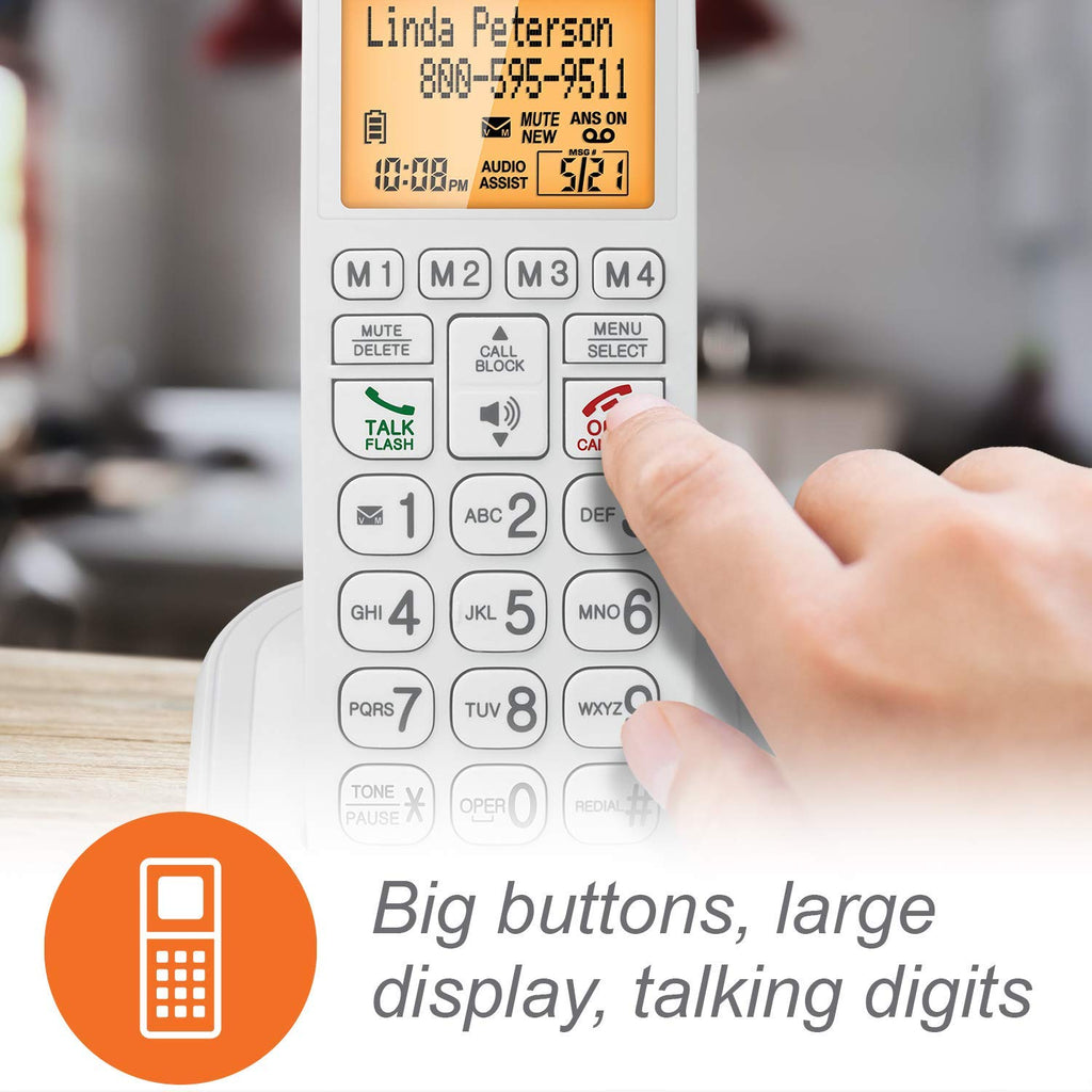 Corded/Cordless Phone System with Big Buttons and Large Display W10529