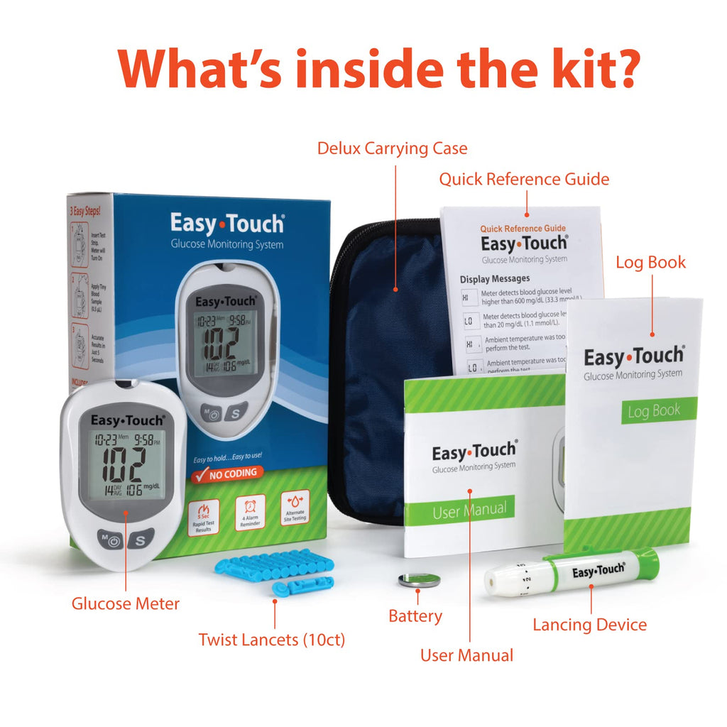 Glucose Meter Kit with 100 Test Strips M909