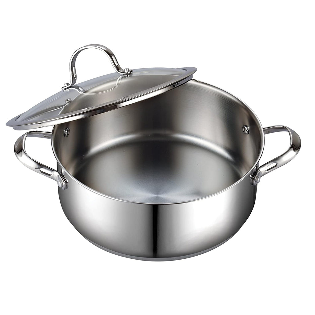 7 Quart Stainless Steel Stock Pot with Lid F18974
