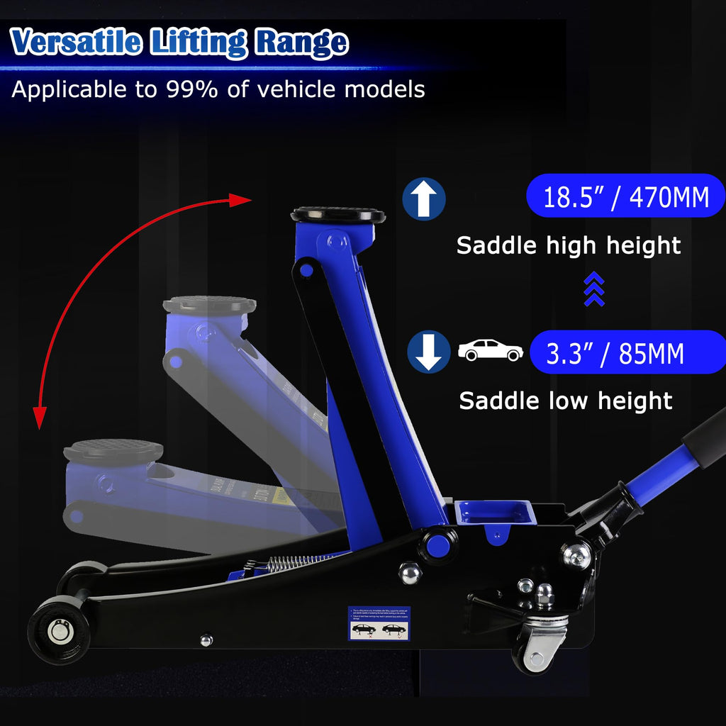 3 Ton Low Profile Hydraulic Steel Floor Jack J95911