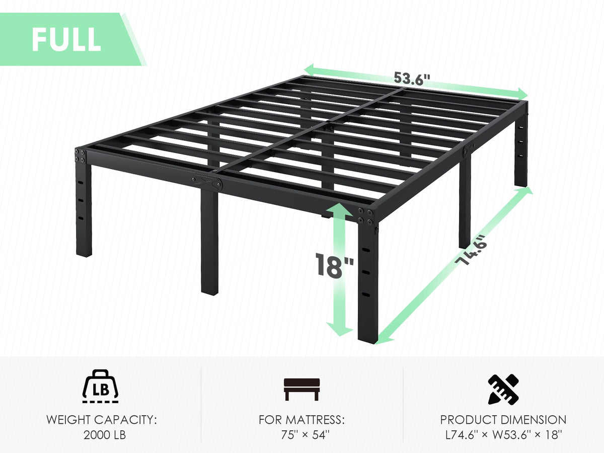Full Size 18 in Platform Bed Frame N713
