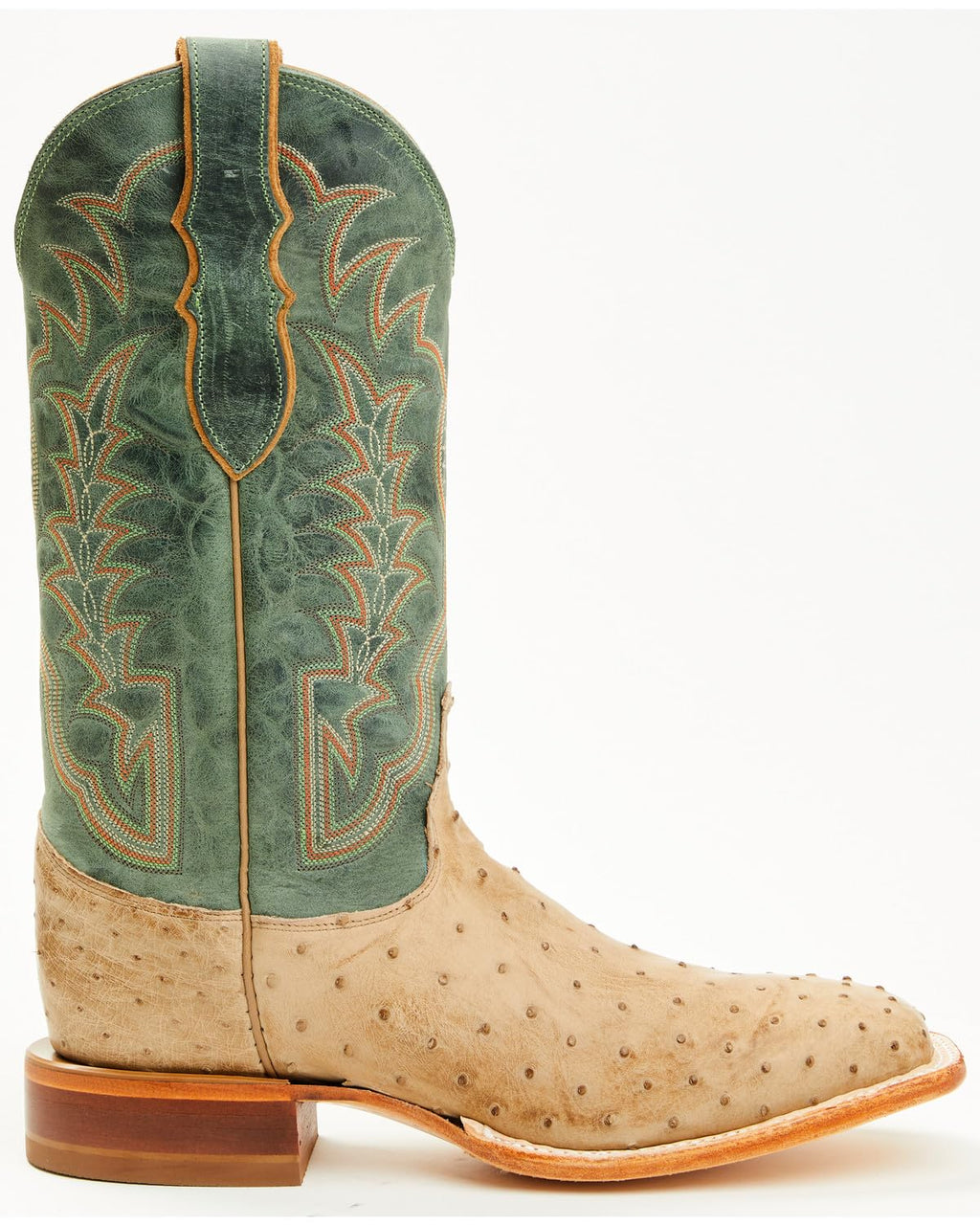 Men's Ostrich Western Boot Broad Square Toe N498574