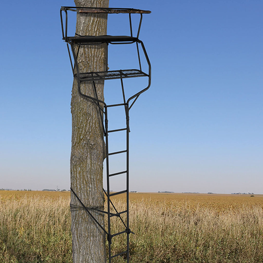 2 Person 18 Foot Tall Portable Hunting Tree Ladder Stand (2 Pack) B479
