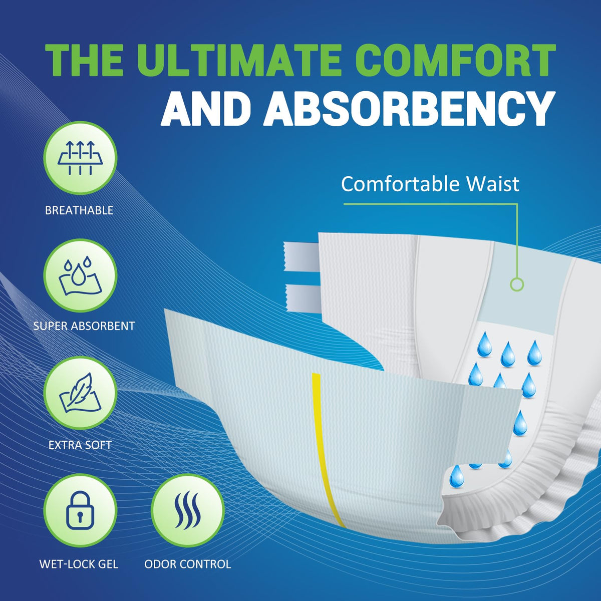 Adult Incontinence Briefs with Tabs, XX-Large, Bag of 12 A204308