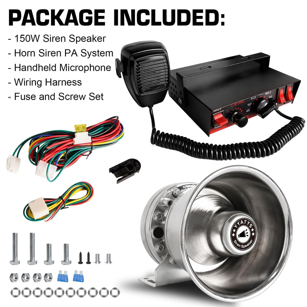 200W IP67 Waterproof Emergency Siren with Mic & Speaker J961537