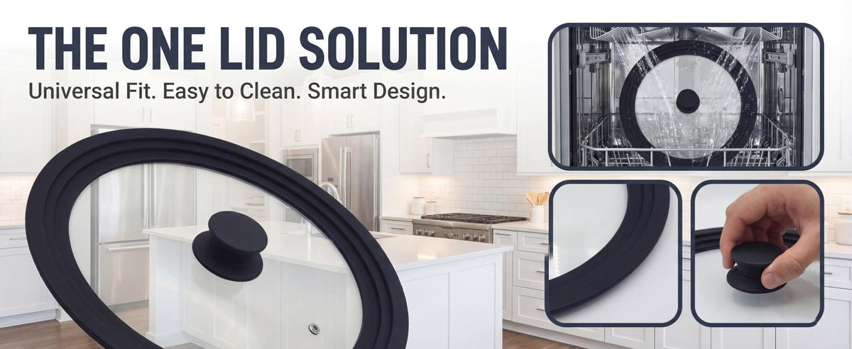 Tempered Glass Universal Lid with Silicone Rim Z72396