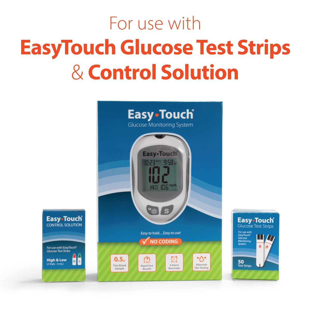 Glucose Meter Kit with 100 Test Strips M909