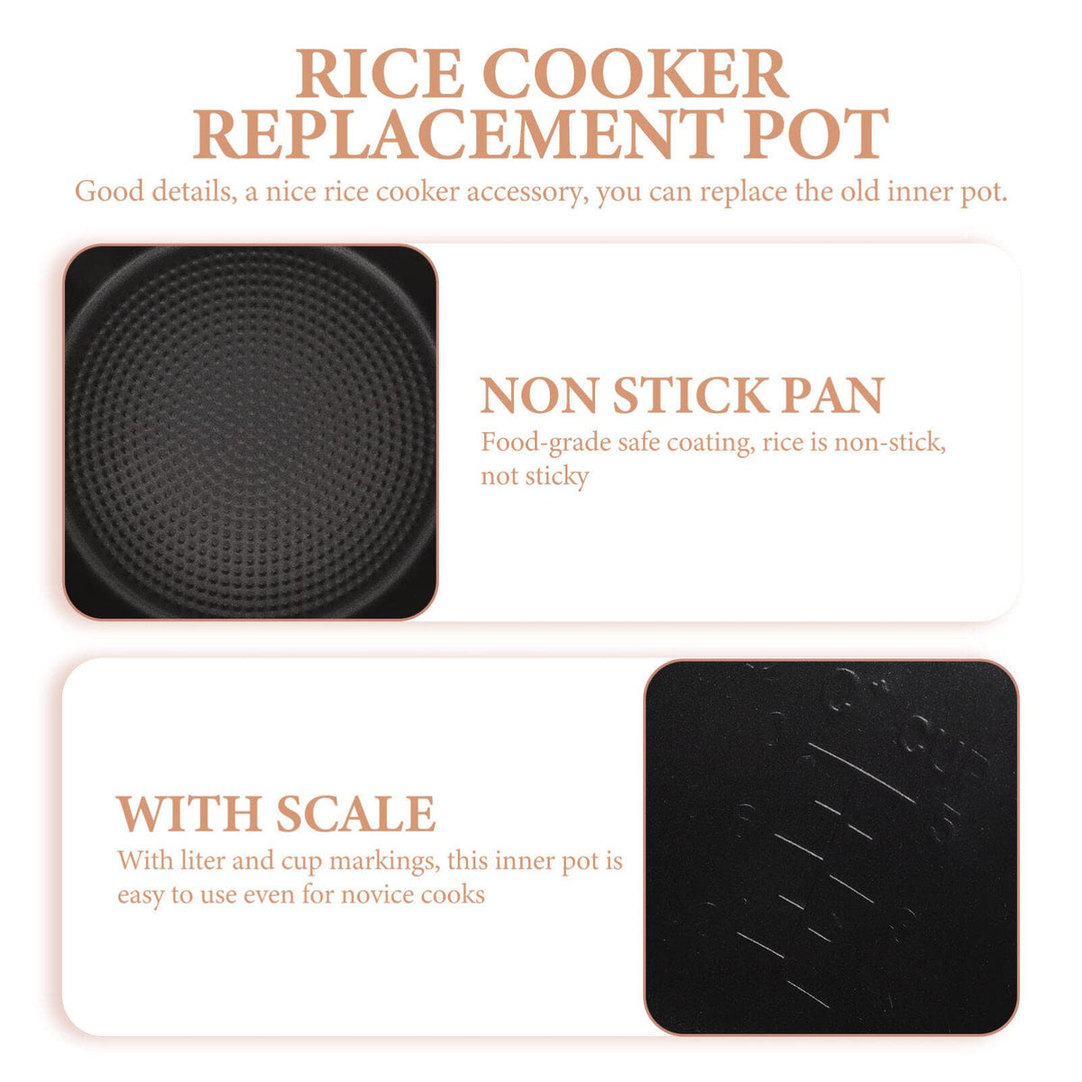 2L Nonstick Aluminum Alloy Rice Cooker Inner Pot I899