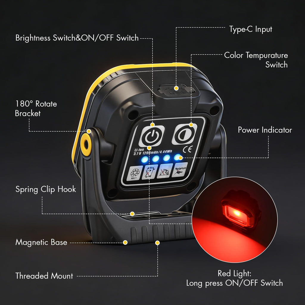 Rechargeable Magnetic Work Light V66649