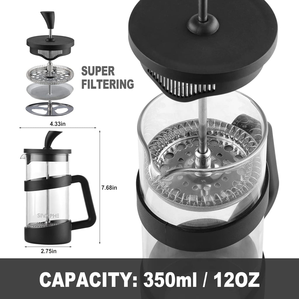 Small 12oz French Press Coffee Maker X9635