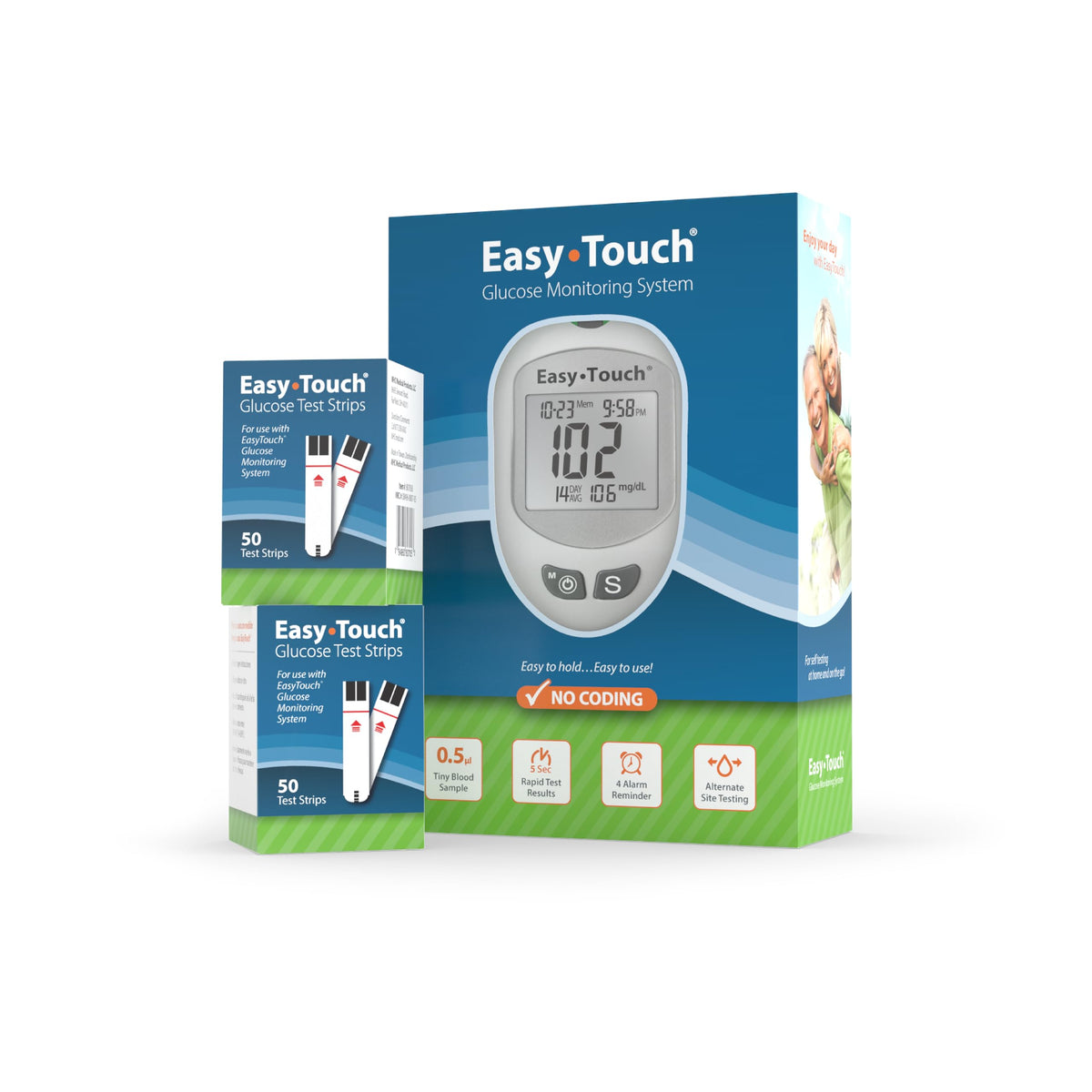 Glucose Meter Kit with 100 Test Strips M909