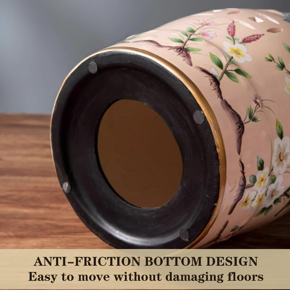 Glazed Ceramic Decorative Garden Stool 28x28x46cm I4123