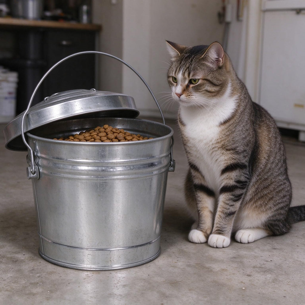 6 Gal Galvanized Steel Storage Can with Locking Lid F668752