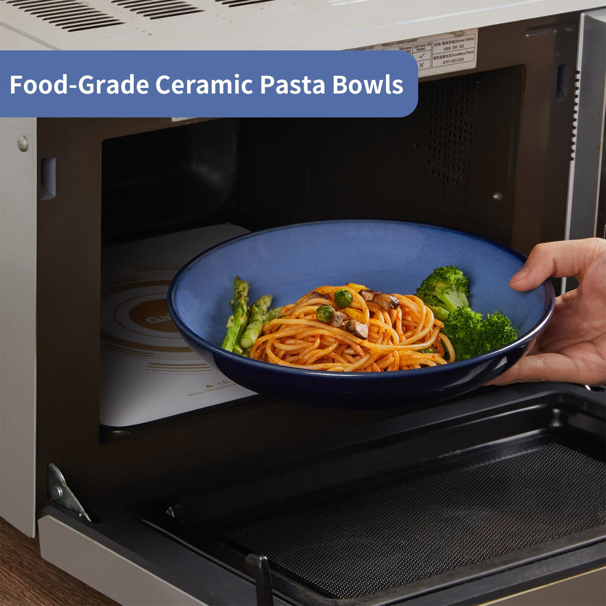 8.75'' Ceramic Pasta Bowls Set of 4 V1397