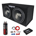 Dual 12" Subwoofer Box, Mono Amp, & Wiring Kit V63547