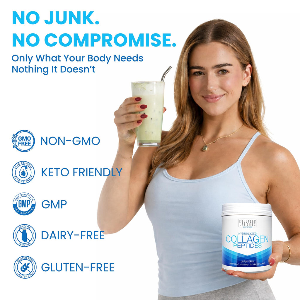 Hydrolyzed Collagen Peptides 20 oz Unflavored Powder P22284