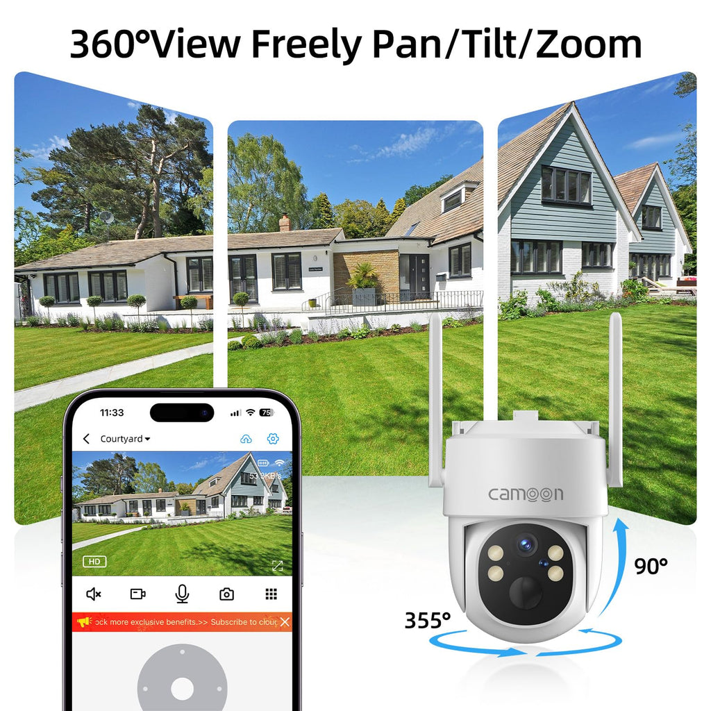Solar Security Cameras Wireless Outdoor 4 Cameras R148