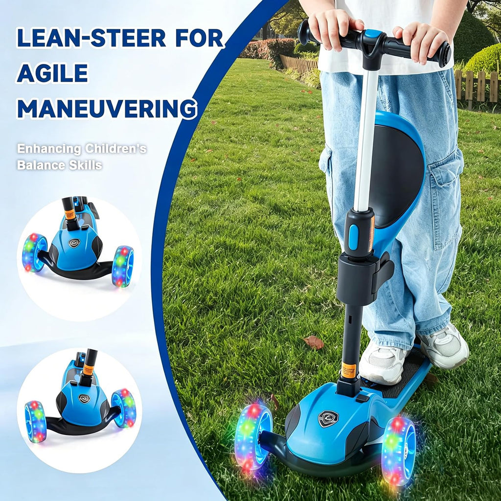 2-in-1 Folding 3 Wheel Kick Scooter Y141090