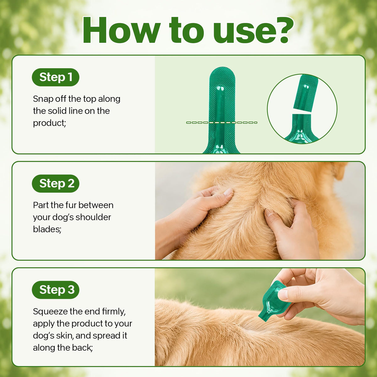Flea and Tick Prevention for Dogs 5-43 lbs 6 Doses I9902